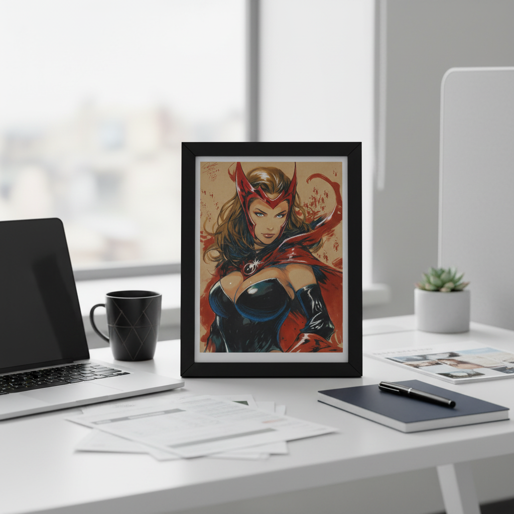 Scarlet Witch Print - Office Desk