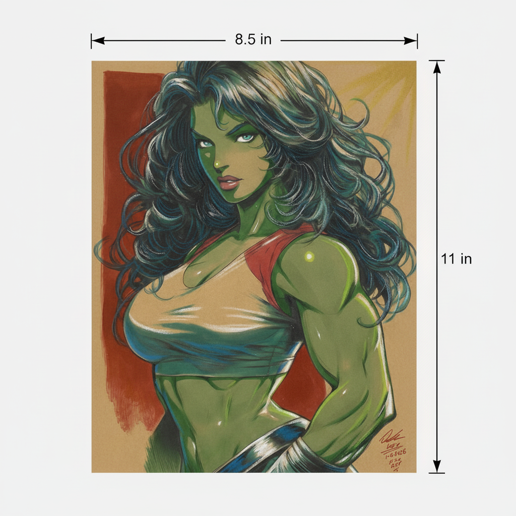 She-Hulk Print - Dimensions