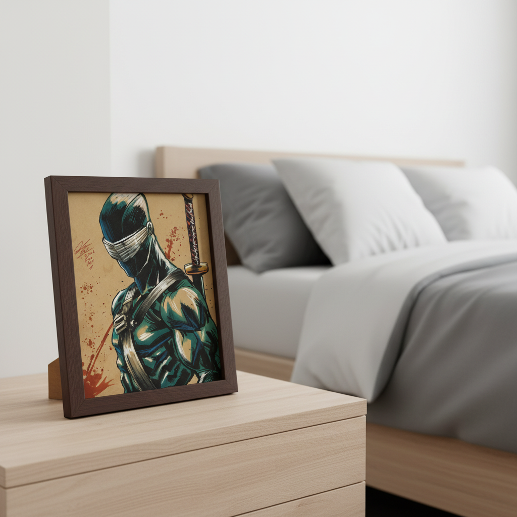 Snake Eyes Print - Scandinavian Bedroom