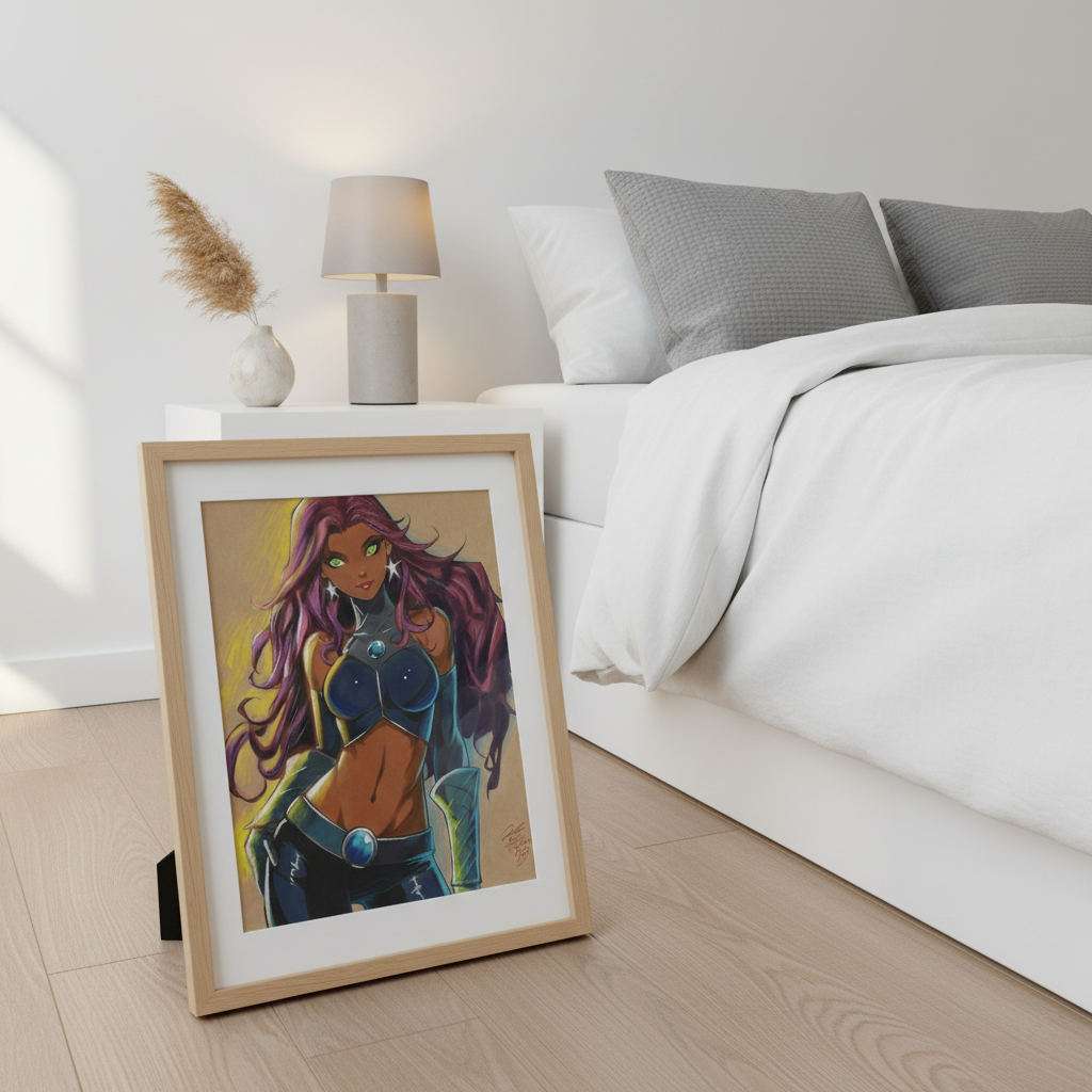 Starfire Print - Scandinavian Bedroom