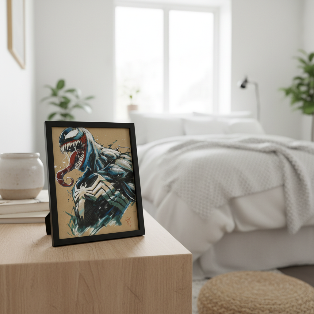 Venom Print - Scandinavian Bedroom (accurate size)