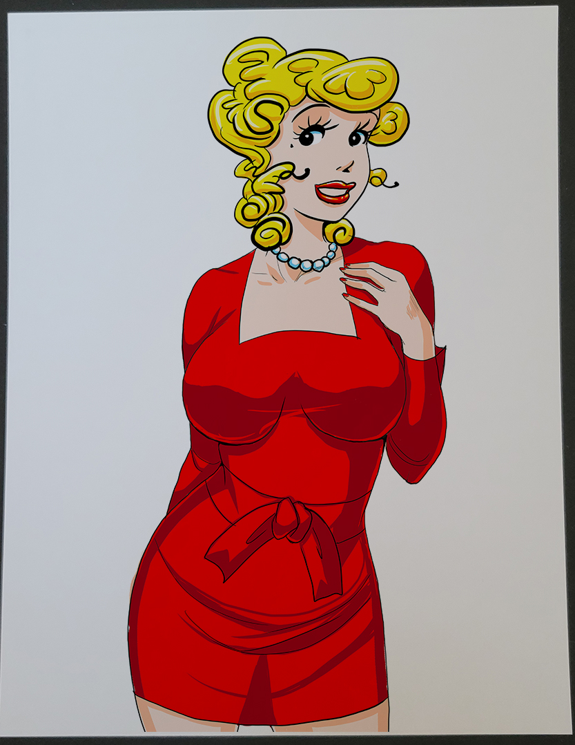 Blondie Pin-Up Color Illustration Art Print | KeyeskeKara Creations