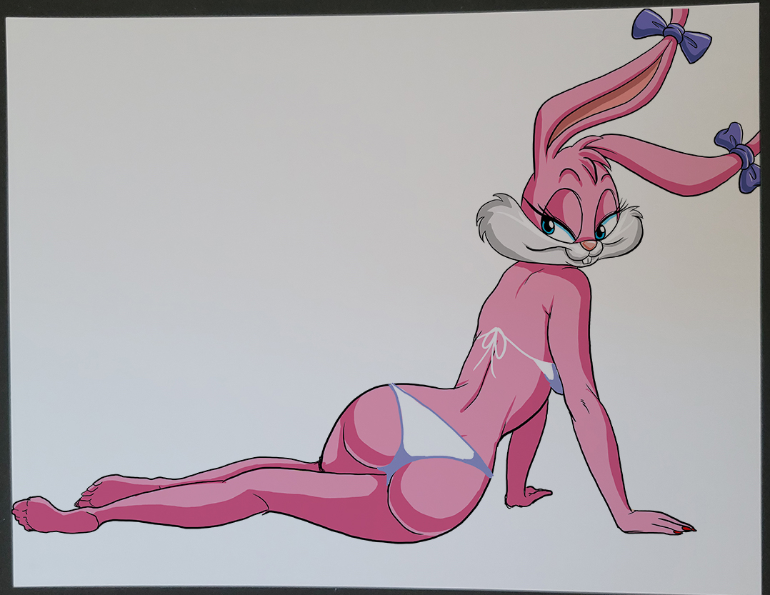 Babs Bunny Porn - Babs Bunny Pin-Up Color Illustration Art Print | KeyeskeKara Creations
